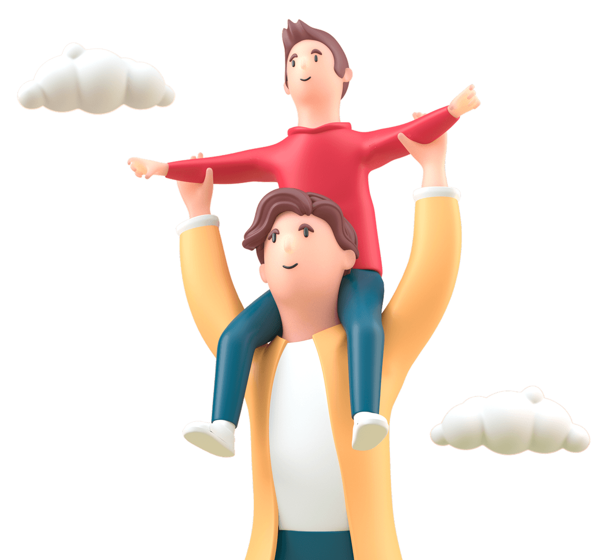 Person lifting child